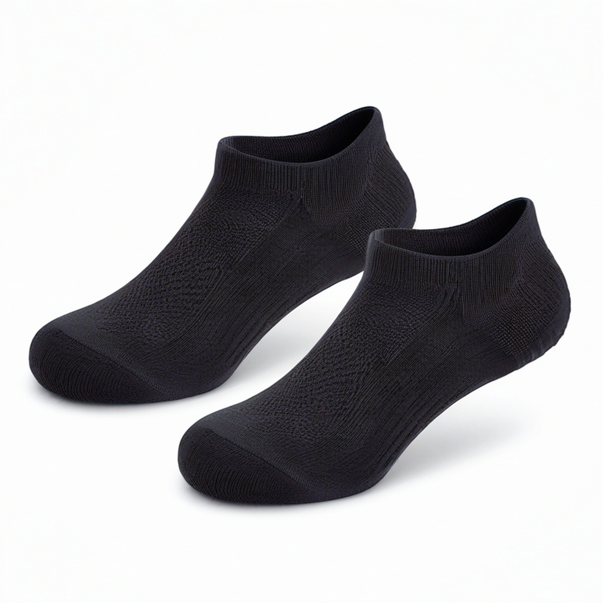 Chaussettes basses 39-42 en maille noire respirante pour usage quotidien