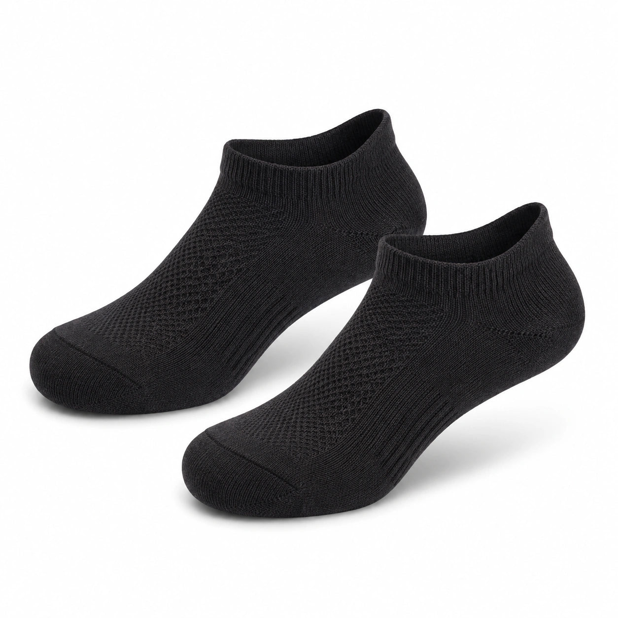 Chaussettes basses 39-42 en maille noire respirante pour usage quotidien