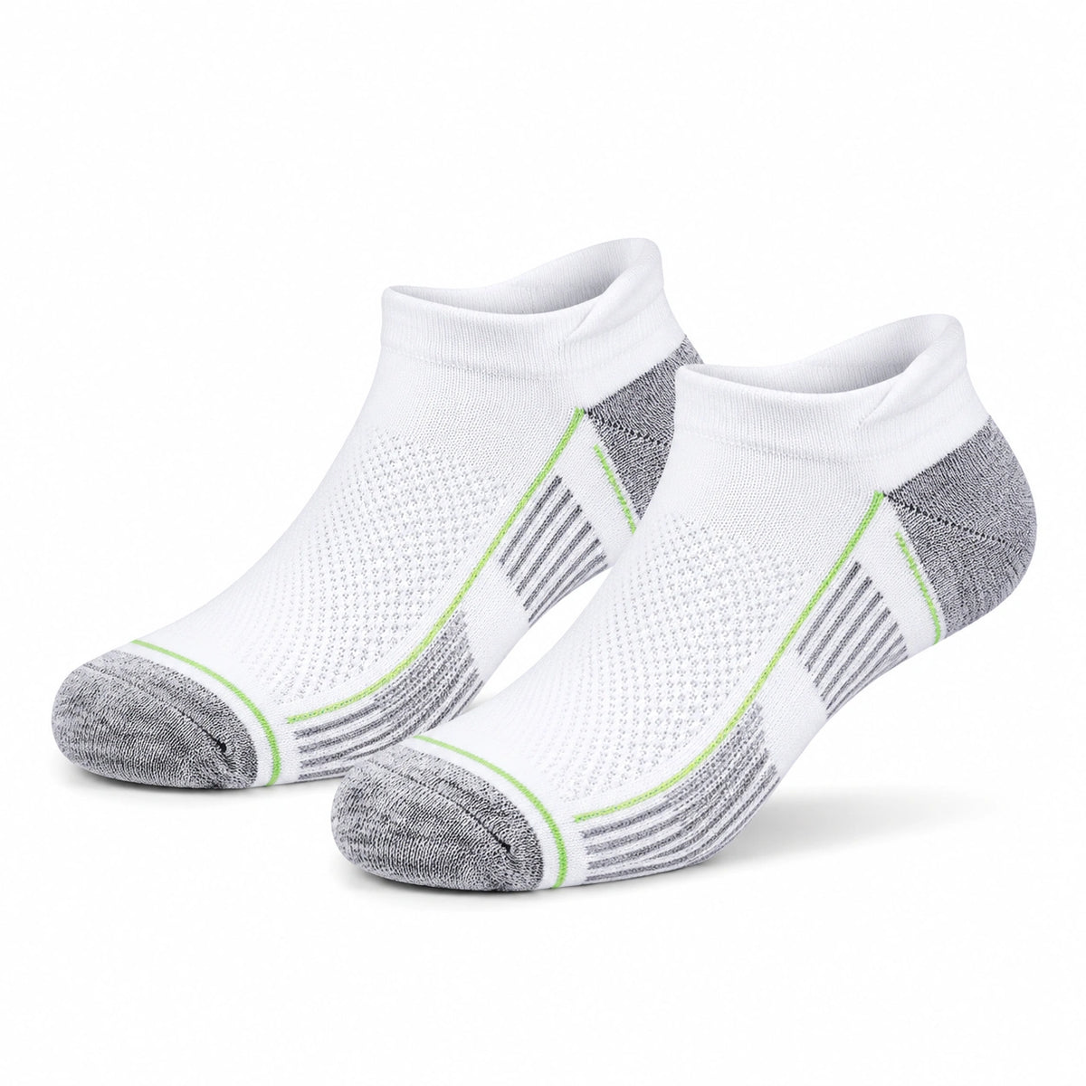 Chaussettes de sport 43-46 en maille blanche et grise respirantes