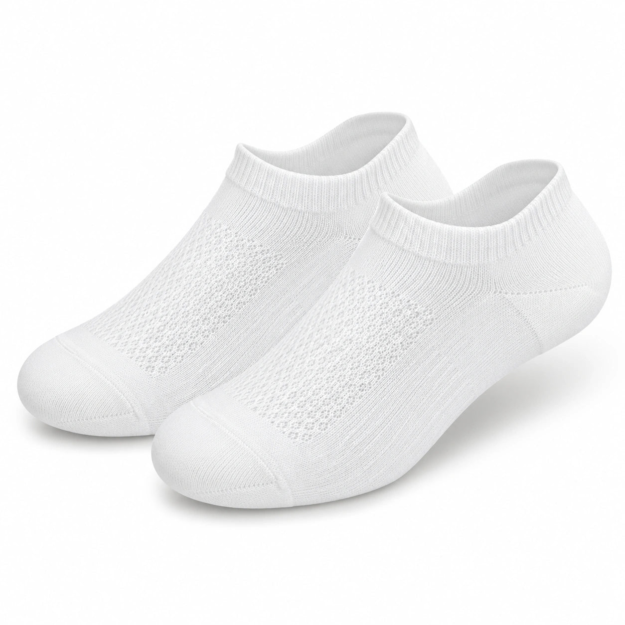 Chaussettes invisibles 43-46 en maille blanche respirante pour sport