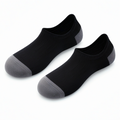Chaussettes invisibles 35-38 en maille noire et grise à bord côtelé