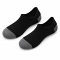 Chaussettes invisibles 35-38 en maille noire et grise à bord côtelé