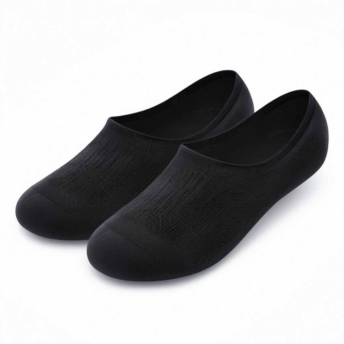 Chaussettes invisibles taille 35-38 en maille textile noire pour usage quotidien