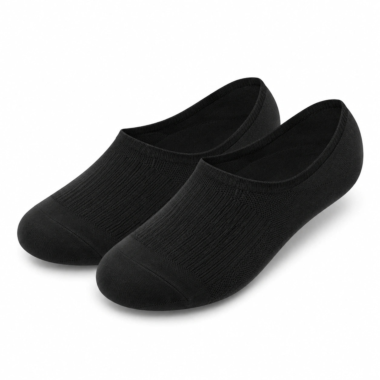 Chaussettes invisibles taille 35-38 en maille textile noire pour usage quotidien