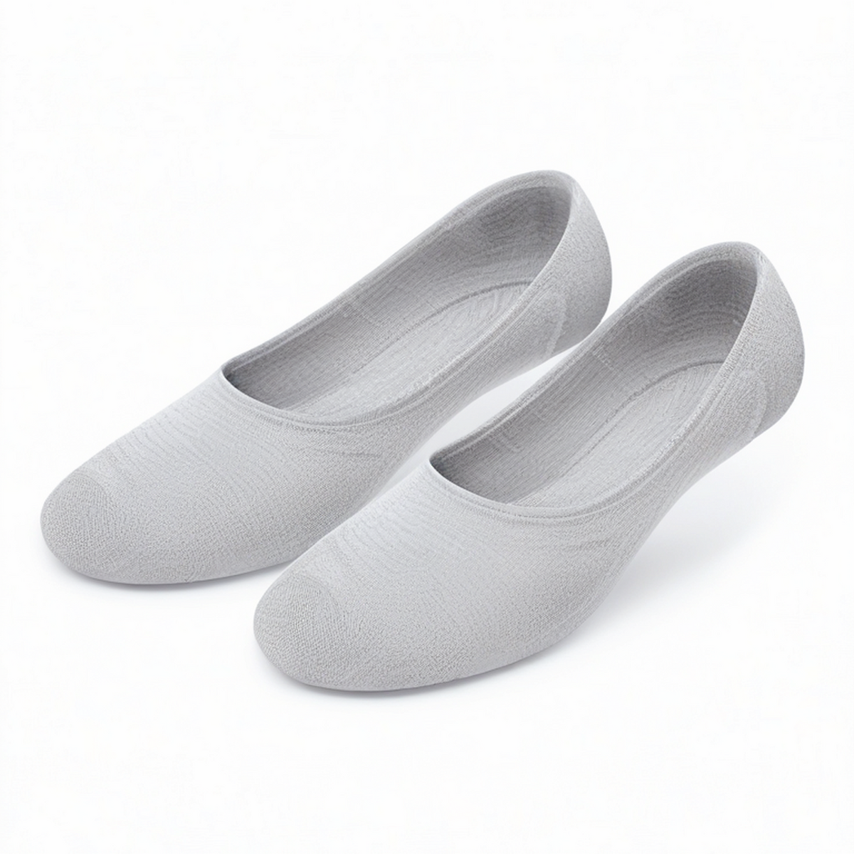 Chaussettes invisibles 39-42 en maille textile grises pour chaussures basses - légères et extensibles