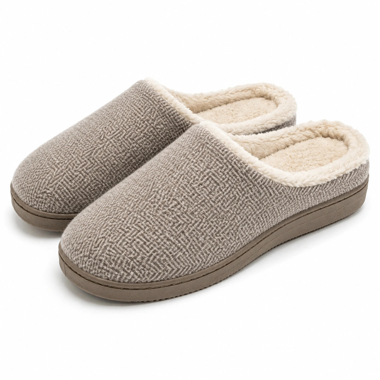 Chaussons femme taille 38/39 textile gris doublure douce pour intérieur